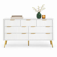 KOMMODE in Weiß 145x40x80 cm mit 7 Schubladen, Soft-Close-Funktion und Kippsicherung - Weiß, Holzwerkstoff (40/80/145cm) - IVMEU