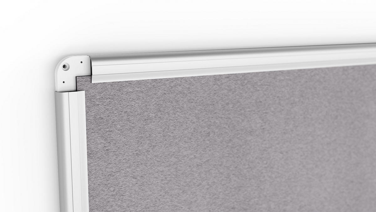 FILZTAFEL mit Aluminiumrahmen 120x120, Grau - Grau, Metall (120/120/1.6cm) - ALLboards