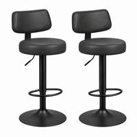 BARHOCKER 2er-Set höhenverstellbar 41 x 41 x 84-109 cm Anthrazit - Anthrazit, Metall (41/109/41cm) - Meubliv