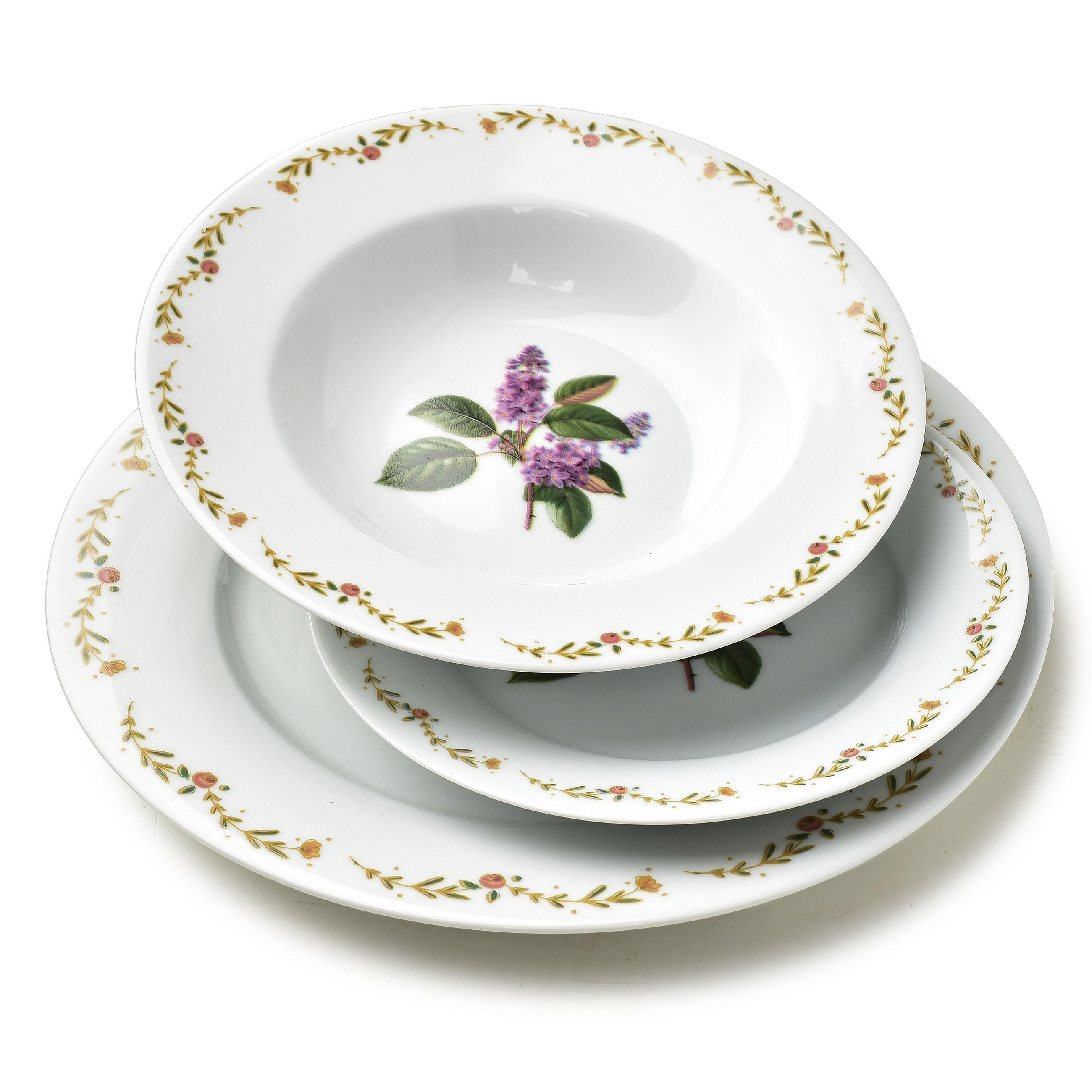 JÍDELNÍ SADA, porcelán, fialová - šeříková, keramika (21/28/28cm) - Mondex