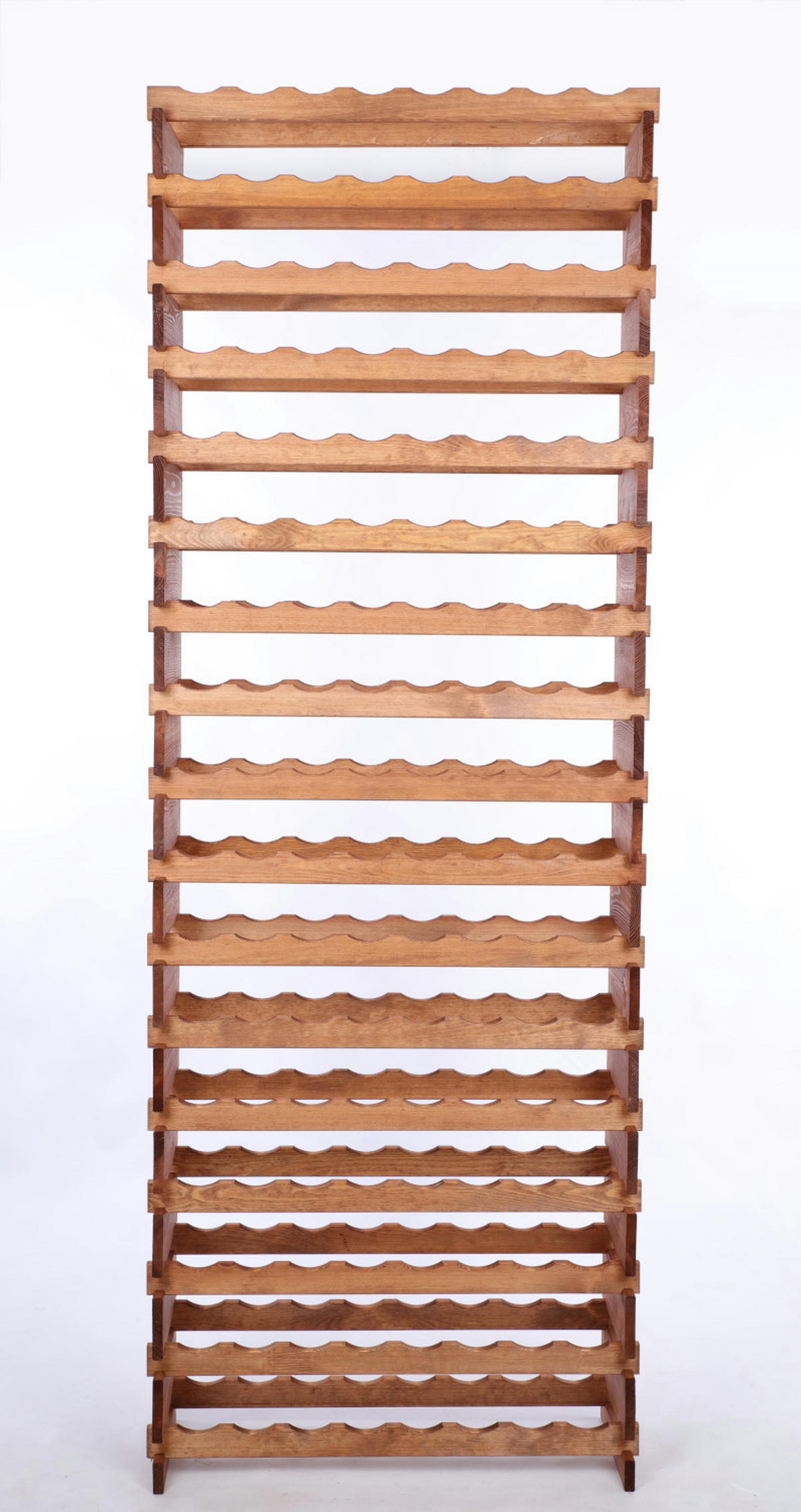 WEINREGAL VINOTECA FLEX PRO HxBxT 233x84x28cm 136 Flaschen auf 17 Ebenen Braun geölt - Braun, Holz (84/233/28cm) - PROREGAL