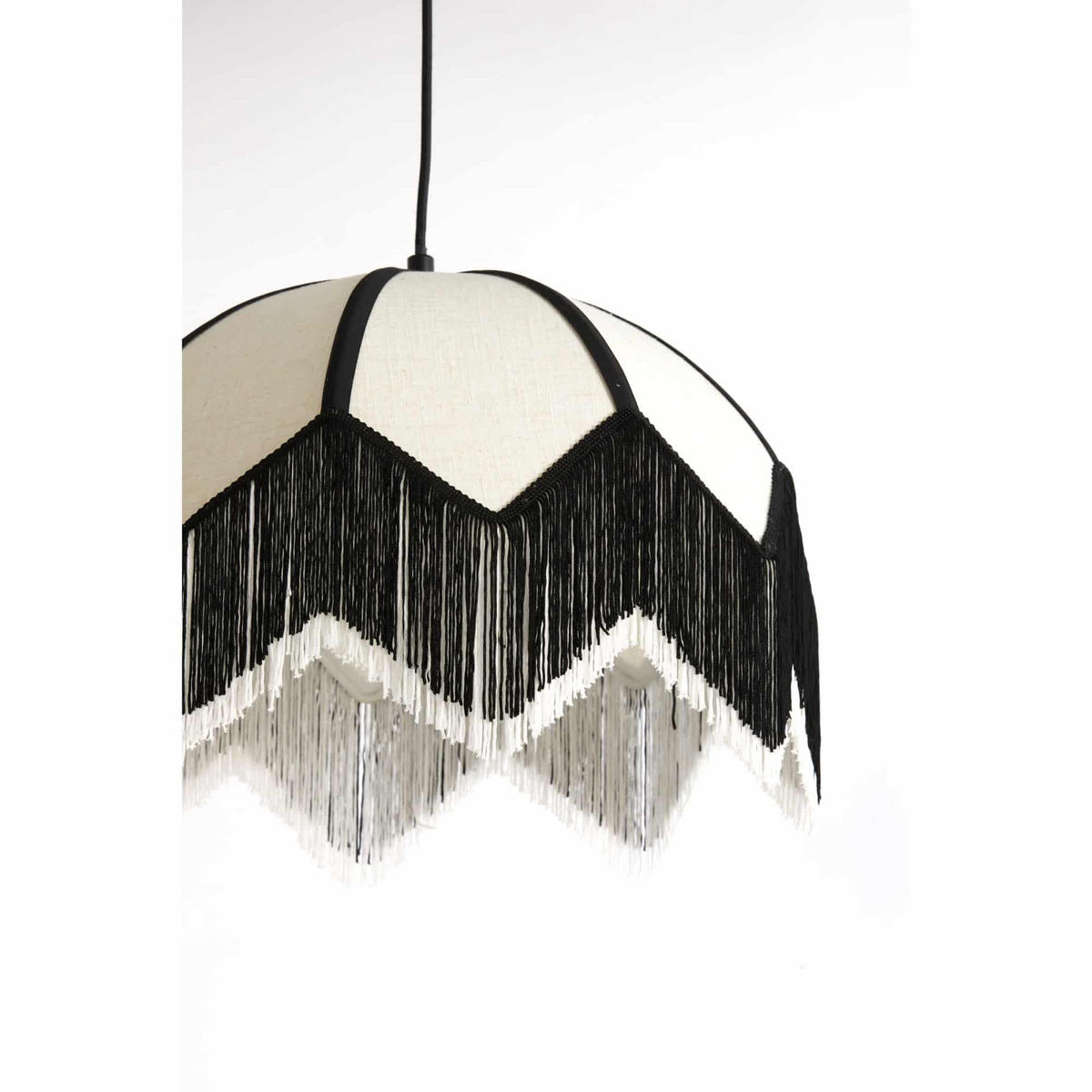 HÄNGELAMPE Sulina Weiß 45/45/32.5 cm - Weiß, Textil (45/45/32.5cm) - Light & Living
