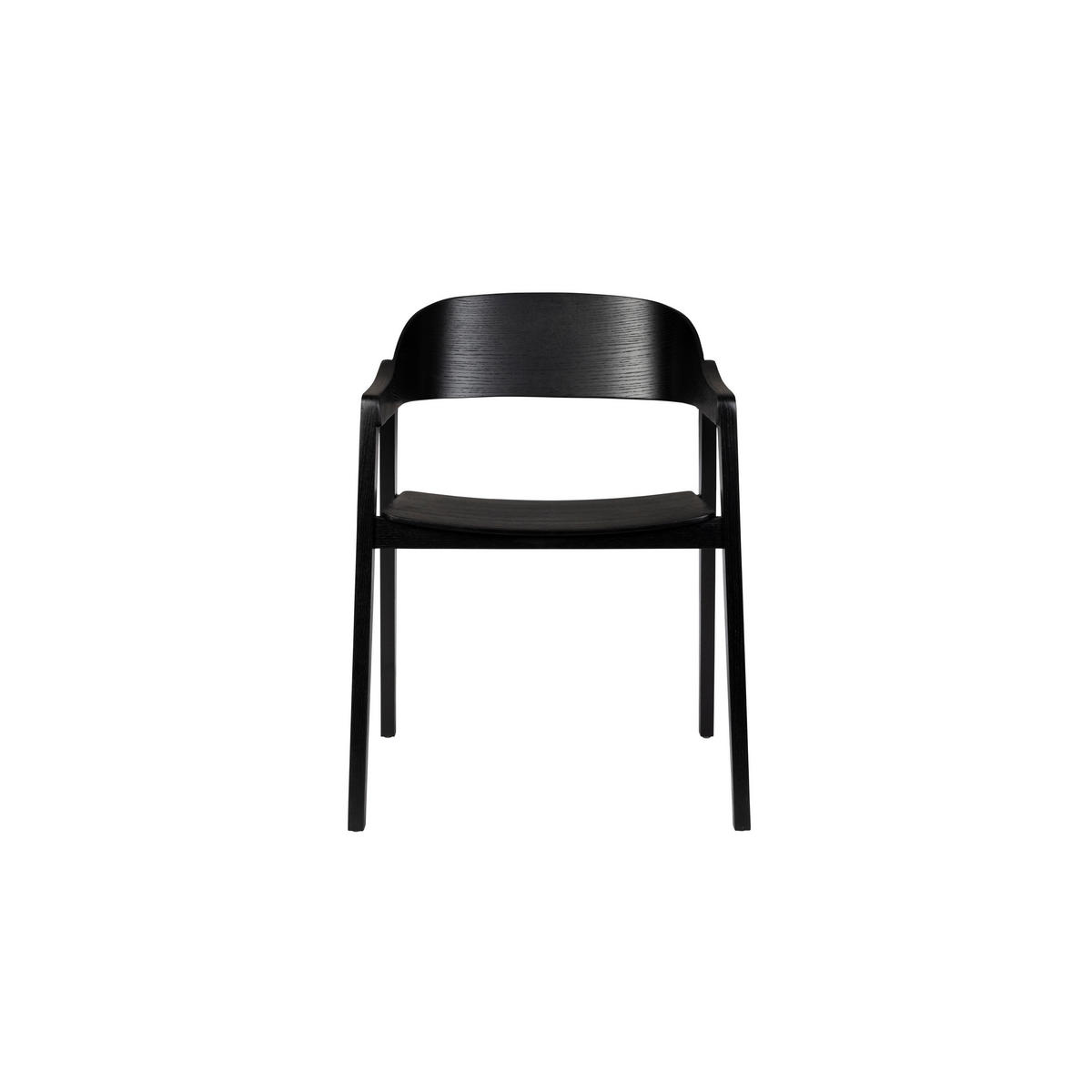 ESSZIMMERSTUHL Westlake Armlehne Schwarz - 2 er Set - Braun, Holzwerkstoff (58/76/52cm) - Dutchbone