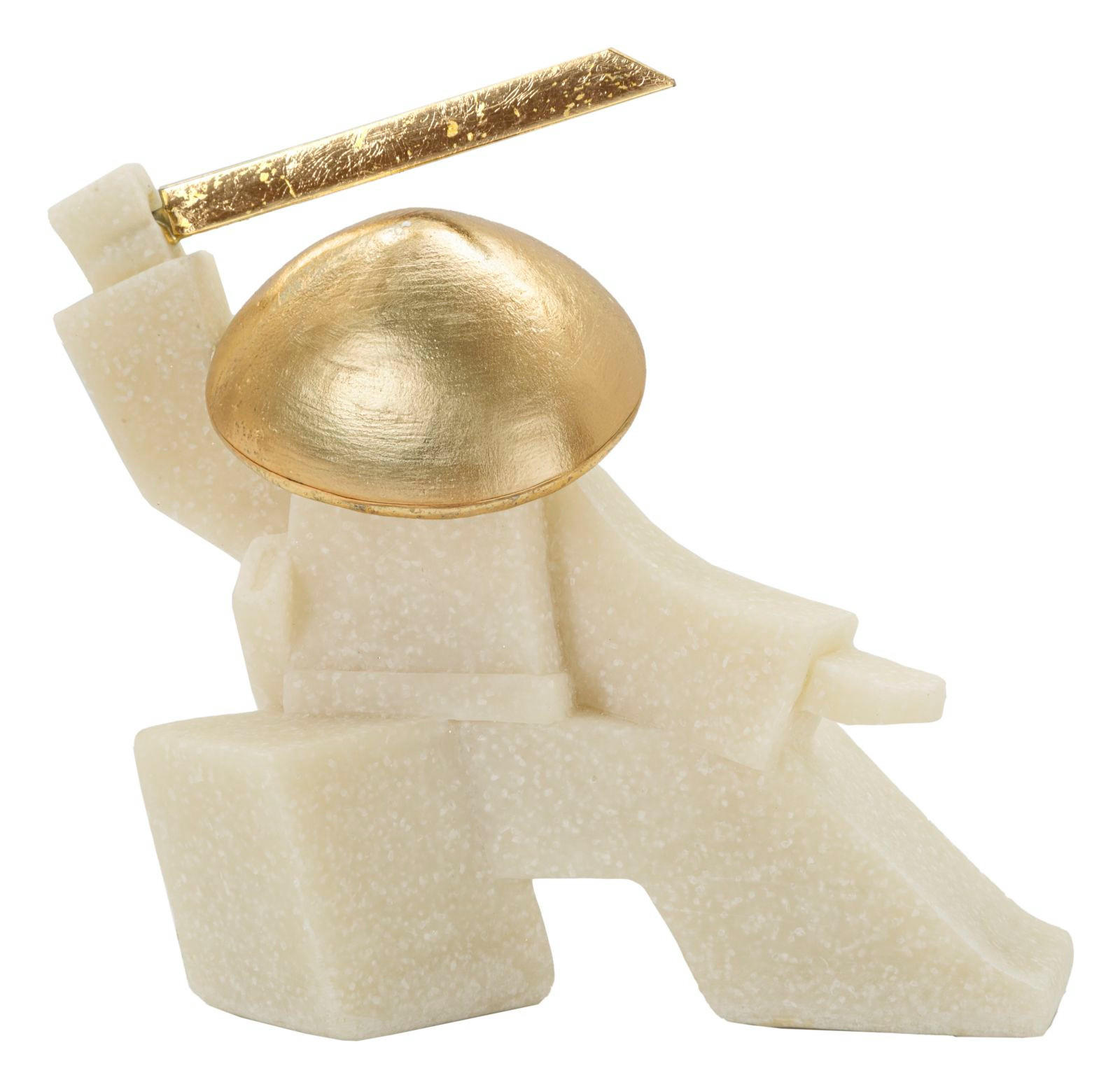 Mauro Ferretti Dekoobjekt Weiß, Gold 19x18x8 cm