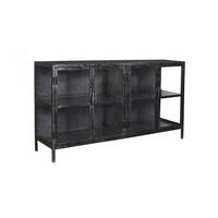 SIDEBOARD BREST Schwarz Metall - Schwarz, Metall (180/92/40cm) - KAWOLA