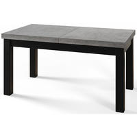 ESSZIMMERTISCH CLASSIC, ausziehbarer Tisch 120-160X80X78 cm, Farbe: ATELIER, mit Holzbeinen in Farbe Weiß - Weiß/Grau, Holzwerkstoff (120/80/78cm) - Alpi-Möbel