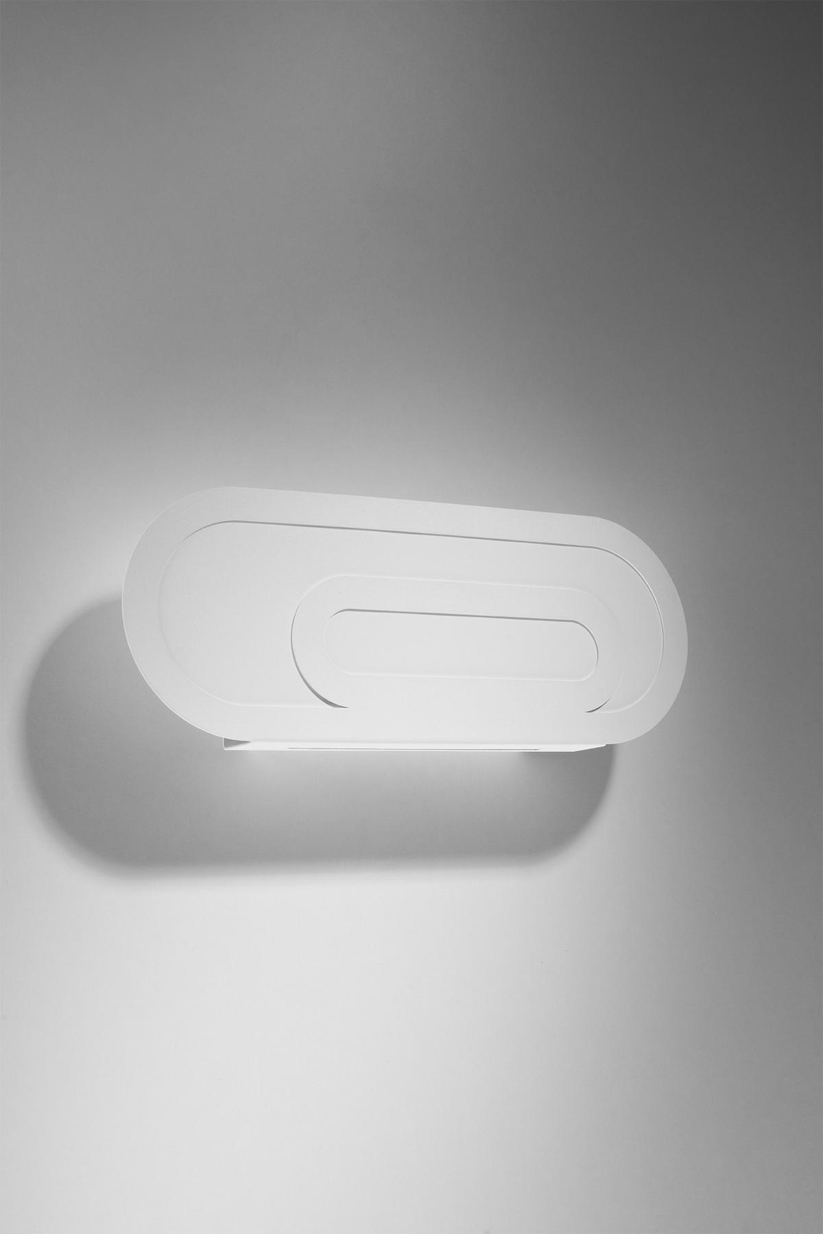 WANDLEUCHTE Stahl Weiß Glas - Weiß, Glas (4/15/40cm) - Sollux Lighting