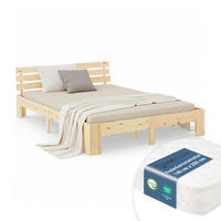HOLZBETT Natur 140/200 cm Jugendbett mit Matratze - Naturfarben, Holz (140/200cm) - Homestyle4u
