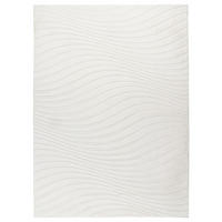 KURZFLOR-TEPPICH Waves 503 Weiß 80x150 cm - Weiß, Textil (80/150cm) - carpet city