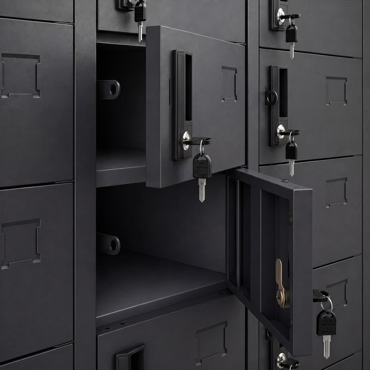 SCHLIESSFACHSCHRANK für Mitarbeiter OLIVER 185x90x45 cm - Anthrazit, Metall (90/185/45cm) - Jan Nowak