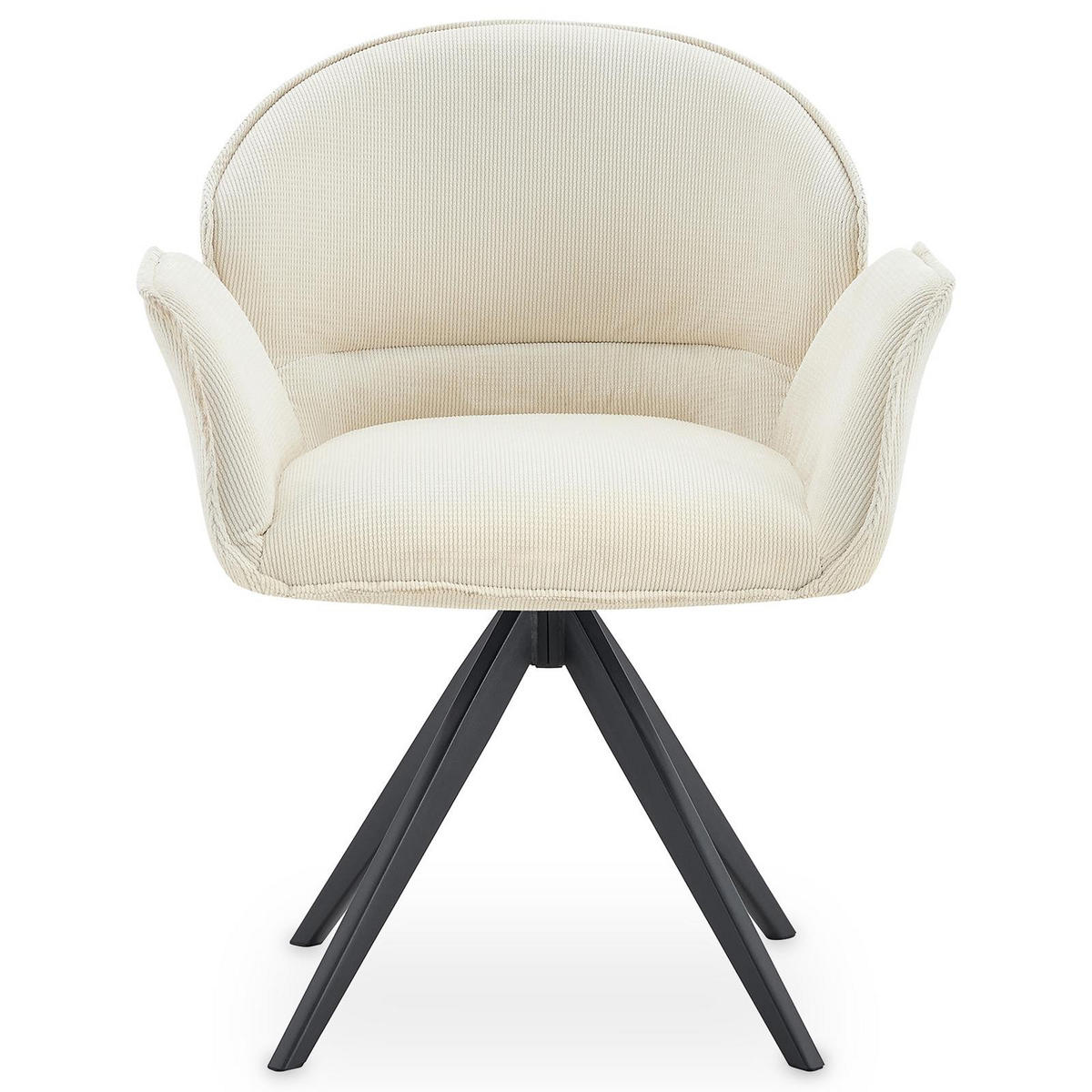 ESSZIMMERSTÜHLE GIRONA 2er-Set cremeweiß - Creme, Textil (62/81/59cm) - IDIMEX