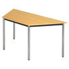 BESPRECHUNGSTISCH Serie-D 69/160/72 cm in Buchefarben/Rundrohr verchromt - Chromfarben/Buchefarben, Holzwerkstoff (69/160/72cm) - bümö