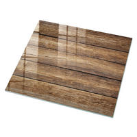 GLASPLATTE 80x60 cm – Holzbretter - Grün, Glas (0.4/80/60cm) - ArtPrintCave