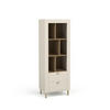 BÜCHERREGAL Mossa Kaschmir, mit Schubladen - Beige/Goldfarben, Holzwerkstoff (60/169/40cm) - Bettso
