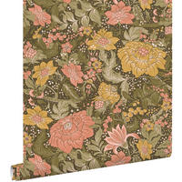 TAPETE Blumenmuster 50 x 900 cm - Grün, Papier (50/900cm) - ESTAhome