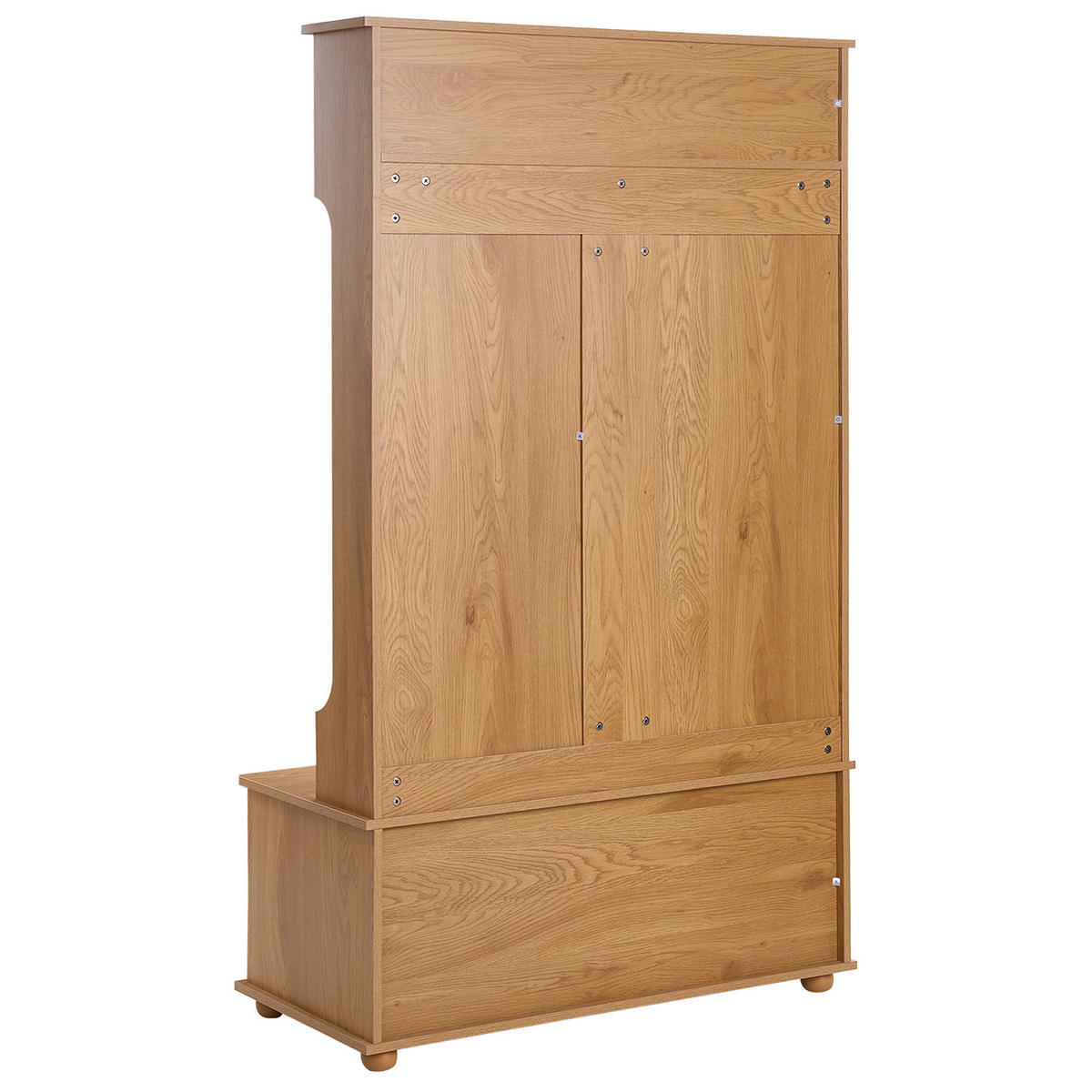 ORGANIZATOR ZA ČEVLJE s stojalom za oblačila svetlo rjava Buchanan - svetlo rjava/rjava, leseni material (100/170/47cm) - Beliani