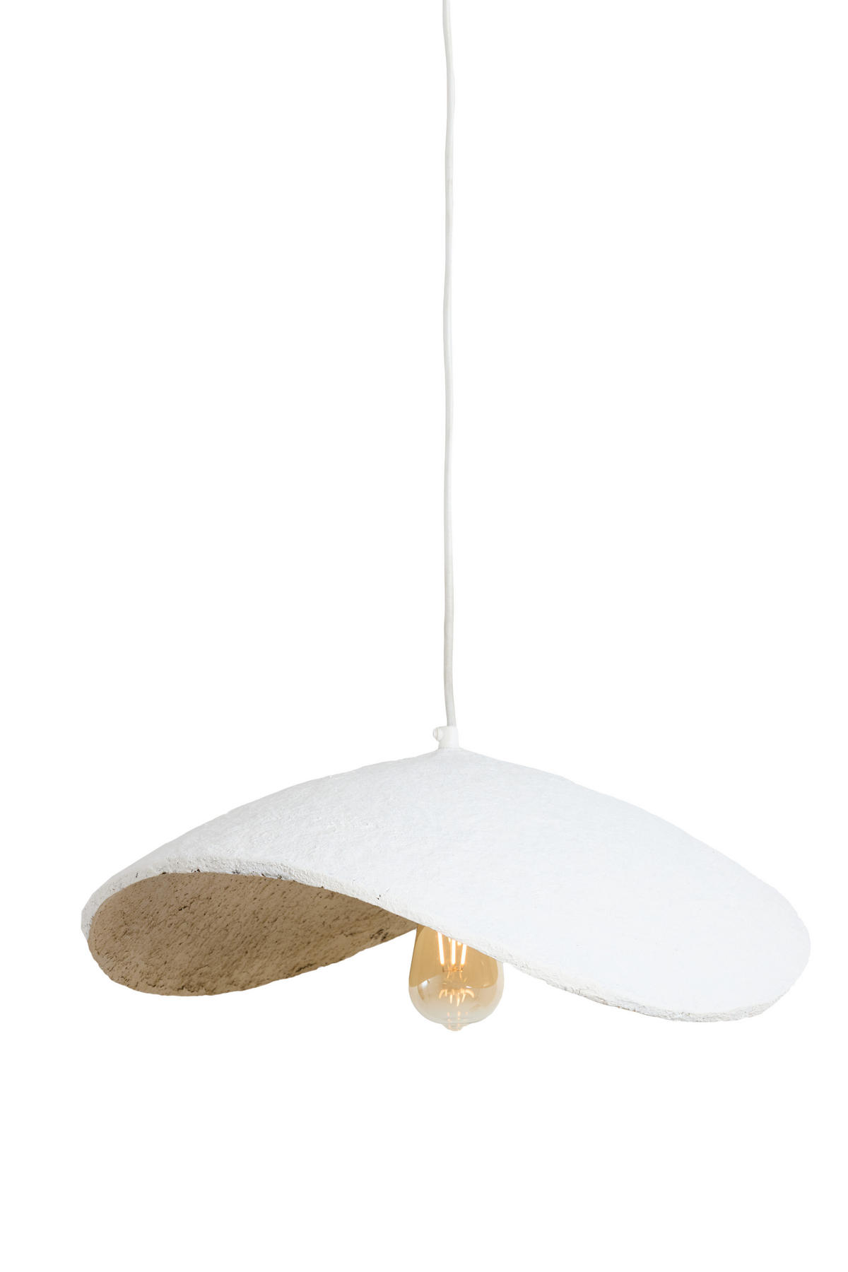 HÄNGELAMPE Lonia Weiß 53/43/18 cm - Weiß, Papier (53/43/18cm) - Light & Living
