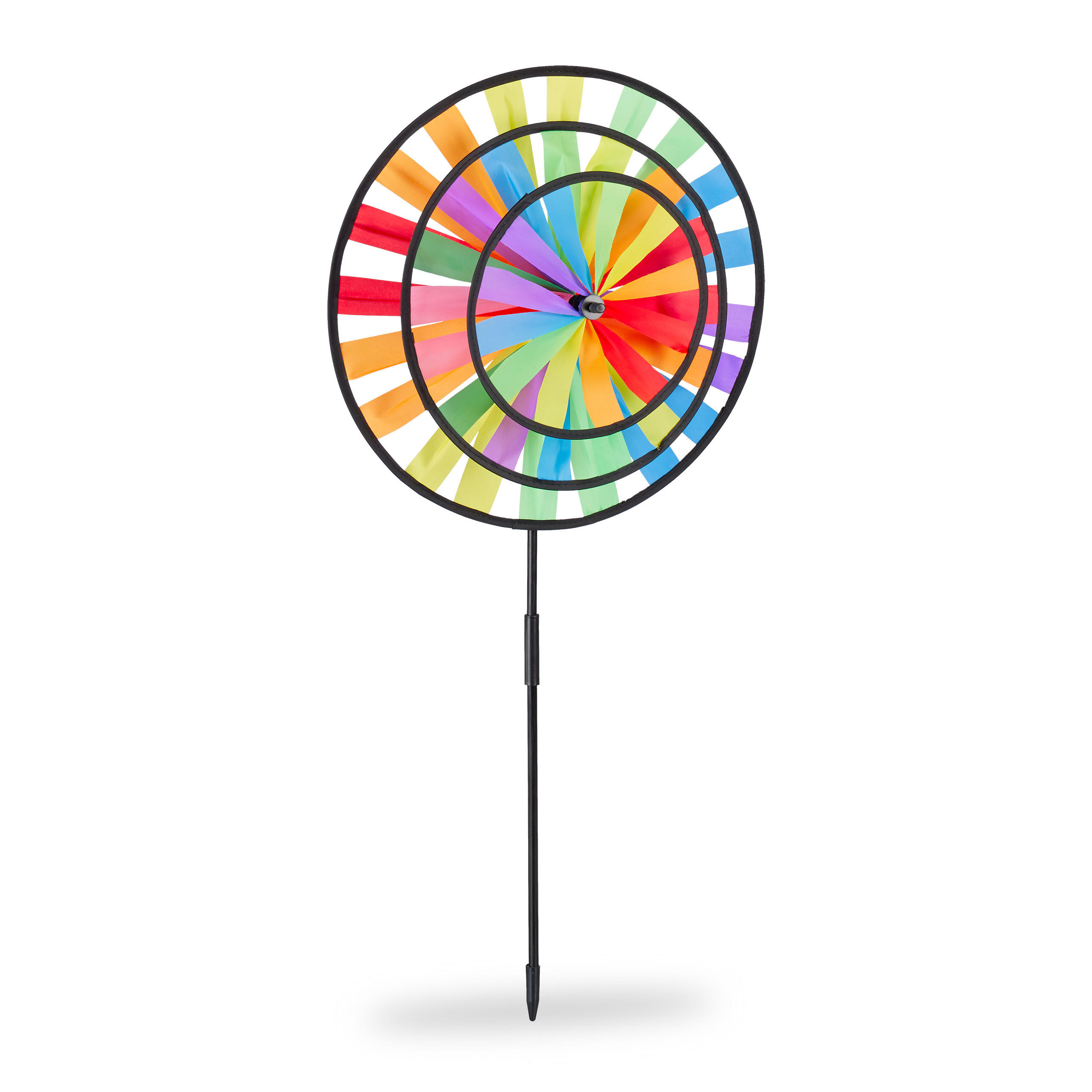 WINDRAD - Multicolor, Kunststoff/Textil (35.5/73.5/15cm) - Relaxdays