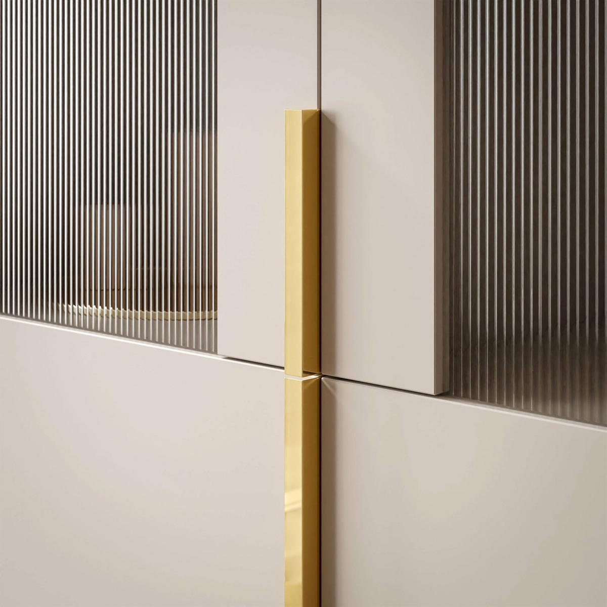 VITRINE MIRACLE mit Glasfront Kaschmir - Kaschmir, Holzwerkstoff (104/180/39cm) - Lookway