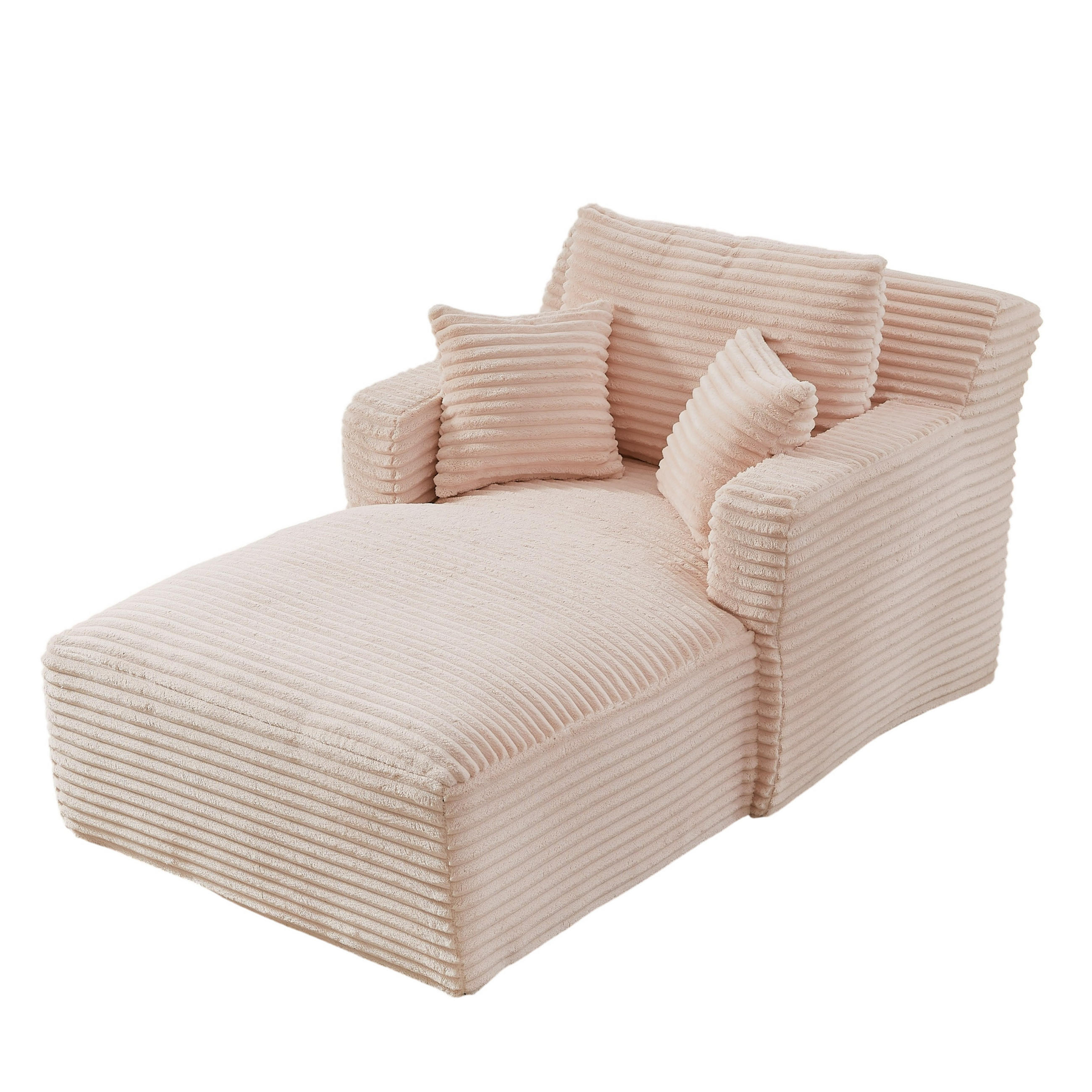 SCHLAFSESSEL DE-34906 Cord mit Schlaffunktion Rosa - Pink, Textil (100/82/166cm) - ComfortXL