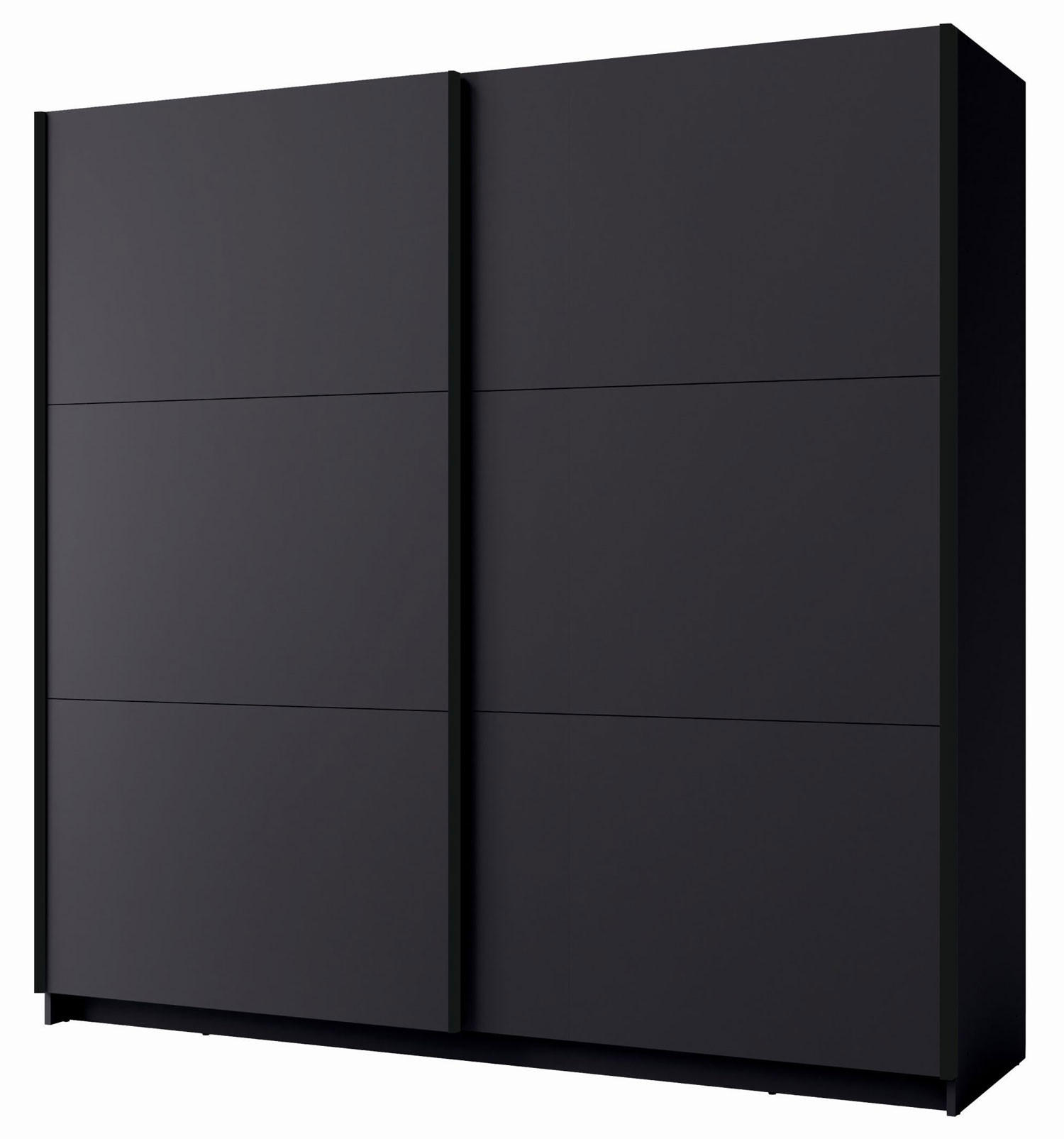 SCHWEBETÜRENSCHRANK Arsala graphitgrau 200 cm / 62 cm / 207 cm - Graphitfarben/Grau, Holz/Holzwerkstoff (201/207/62cm) - Feldmann-Wohnen
