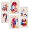 POSTER Set Mit 6 Star Wars Größe A3 & A4 Weißer Rahmen - Weiß, Papier (29.7/1cm) - Nacnic