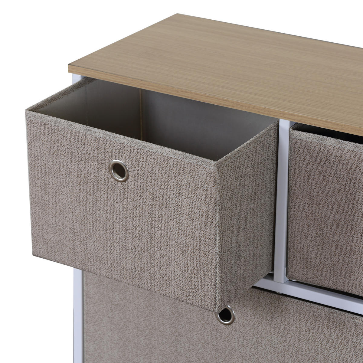 SIDEBOARD Beige 29/100/50 cm - Beige, Metall (29/50/100cm) - Mobili Rebecca