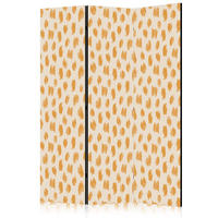 PARAVENT Akustik 3-tlg 135x172 cm Punkte Abstraktion - Gelb, Holz/Textil (135/172/3cm) - Muralo