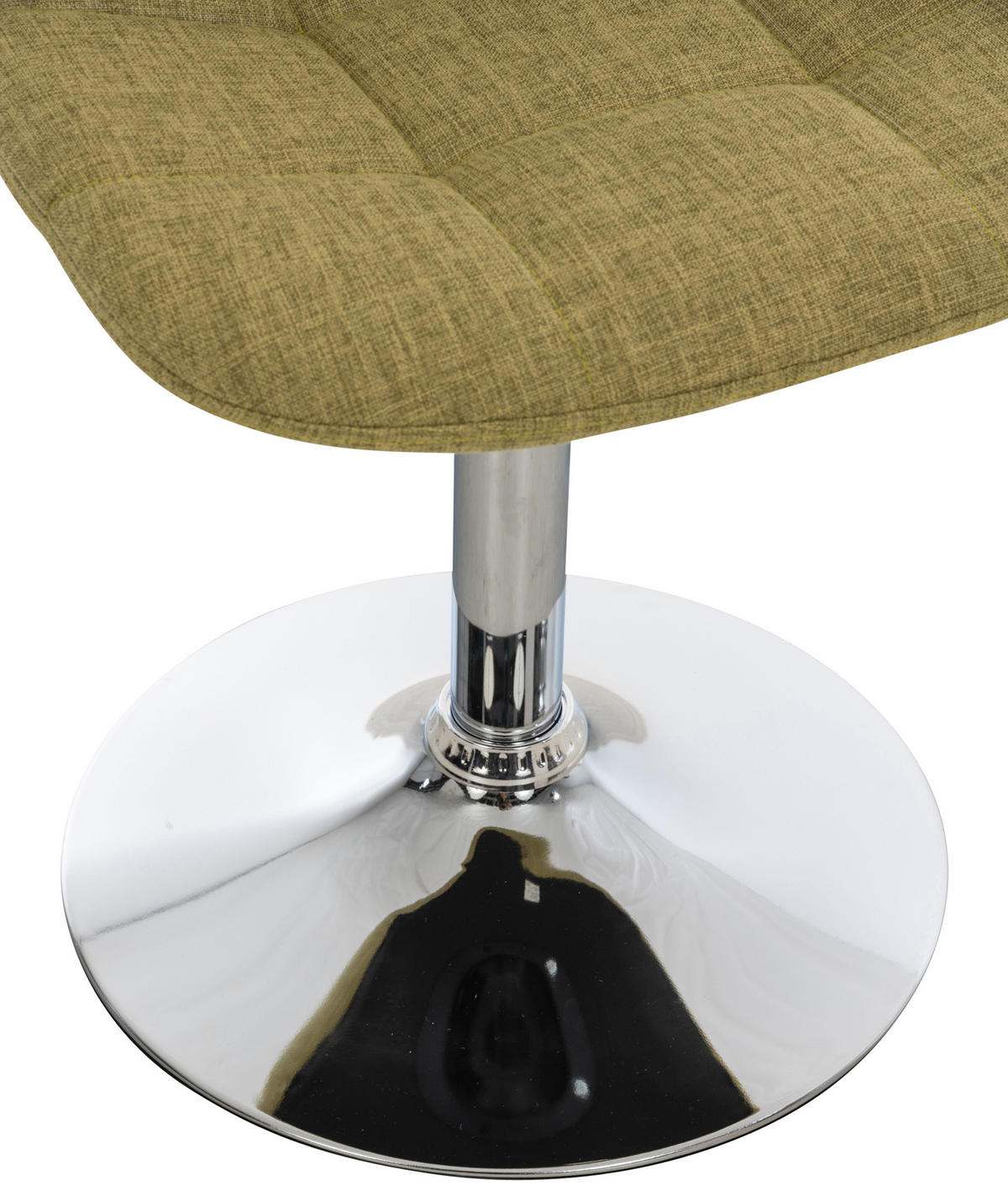 DREHSTUHL Stoff grün - Chromfarben/Grün, Textil/Metall (48/84/52cm) - CLP