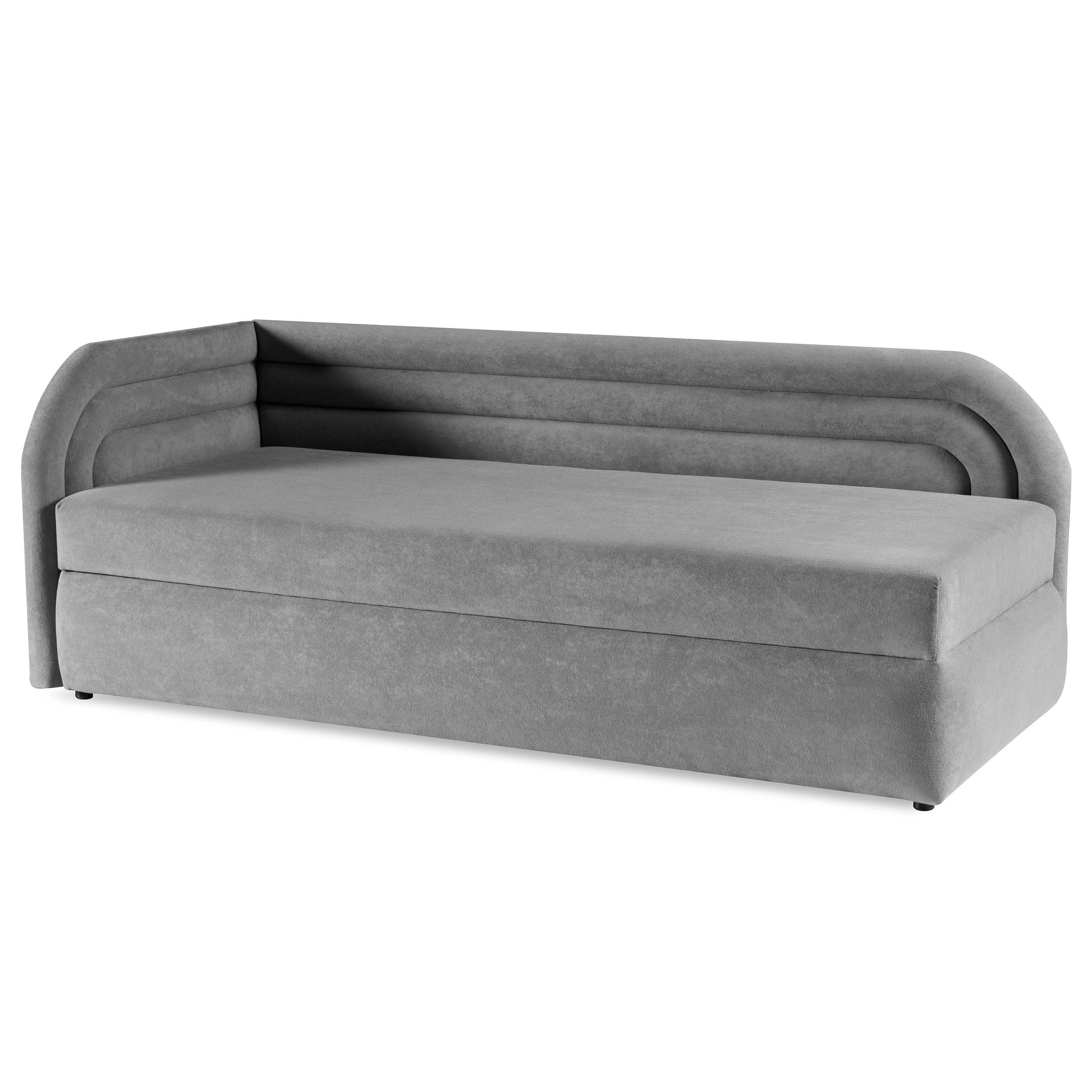 Beautysofa Polsterbett Hellgrau 80x200 cm