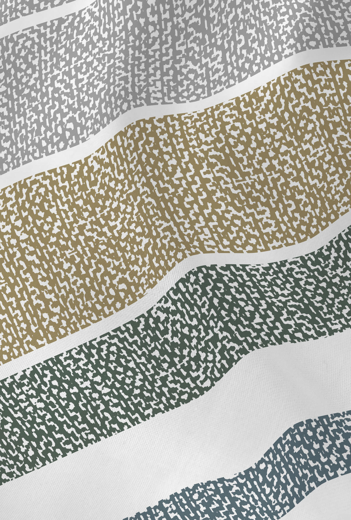 BETTWÄSCHE-GARNITUR Premium Satin Querstreifen salbei, 135x200 cm + 80x80 cm - Salbeigrün, Textil (135/200cm) - biberna