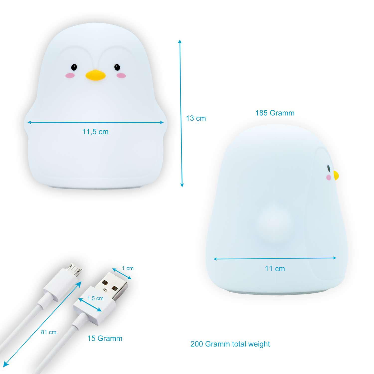 NACHTLICHT für Kinder - Weiß, Kunststoff (11.5/11/13cm) - Intirilife