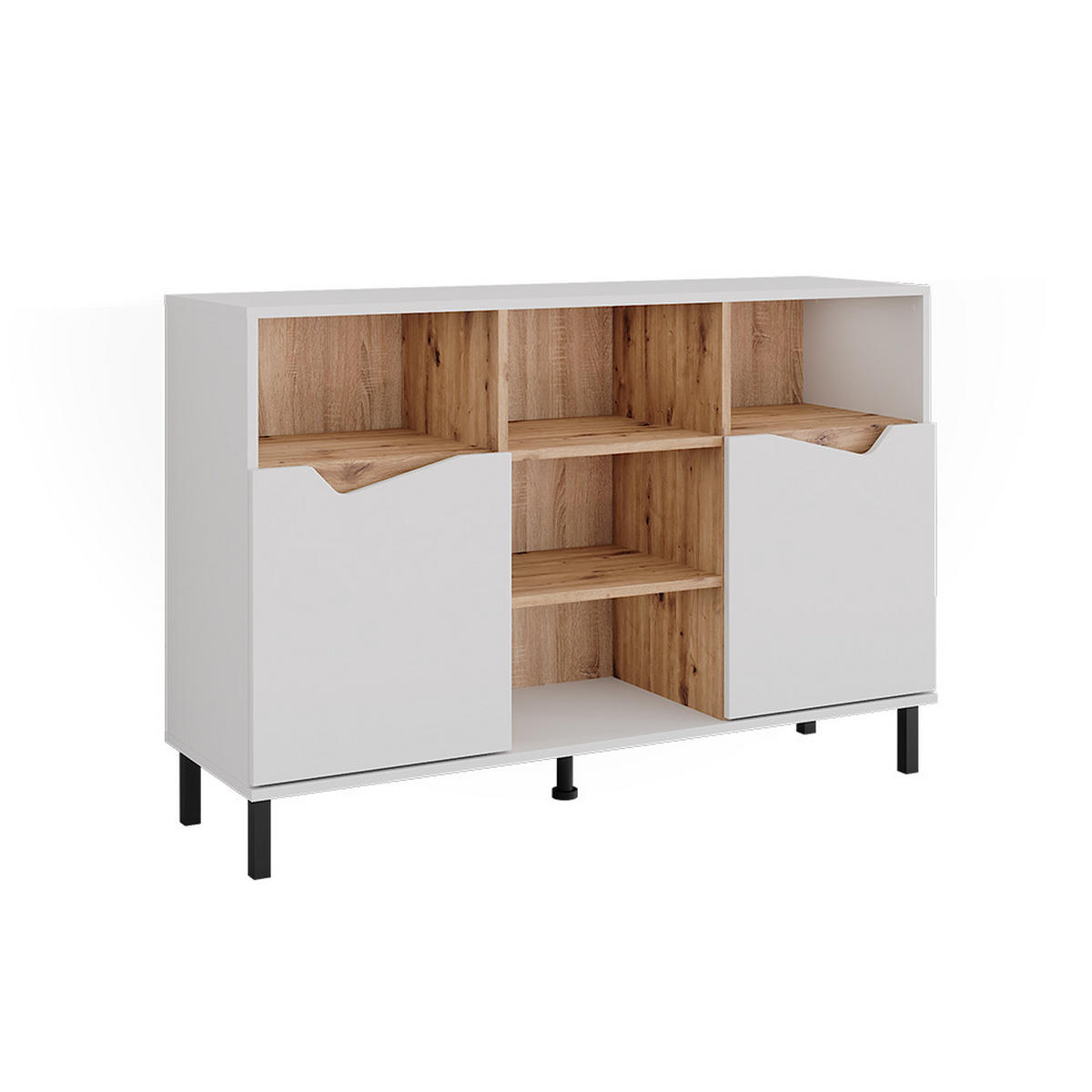 KREDENC Marelle Bílá/Artisan - bílá, kompozitní dřevo (120/81.3/38cm) - Vicco