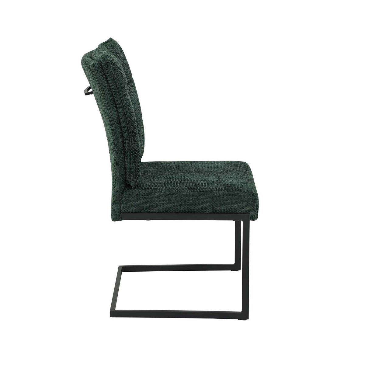 SCHWINGSTUHL 2 Stück Olivia - Grün - Dunkelgrün/Schwarz, Textil/Metall (52/98/49cm) - Hela Vertriebs GmbH