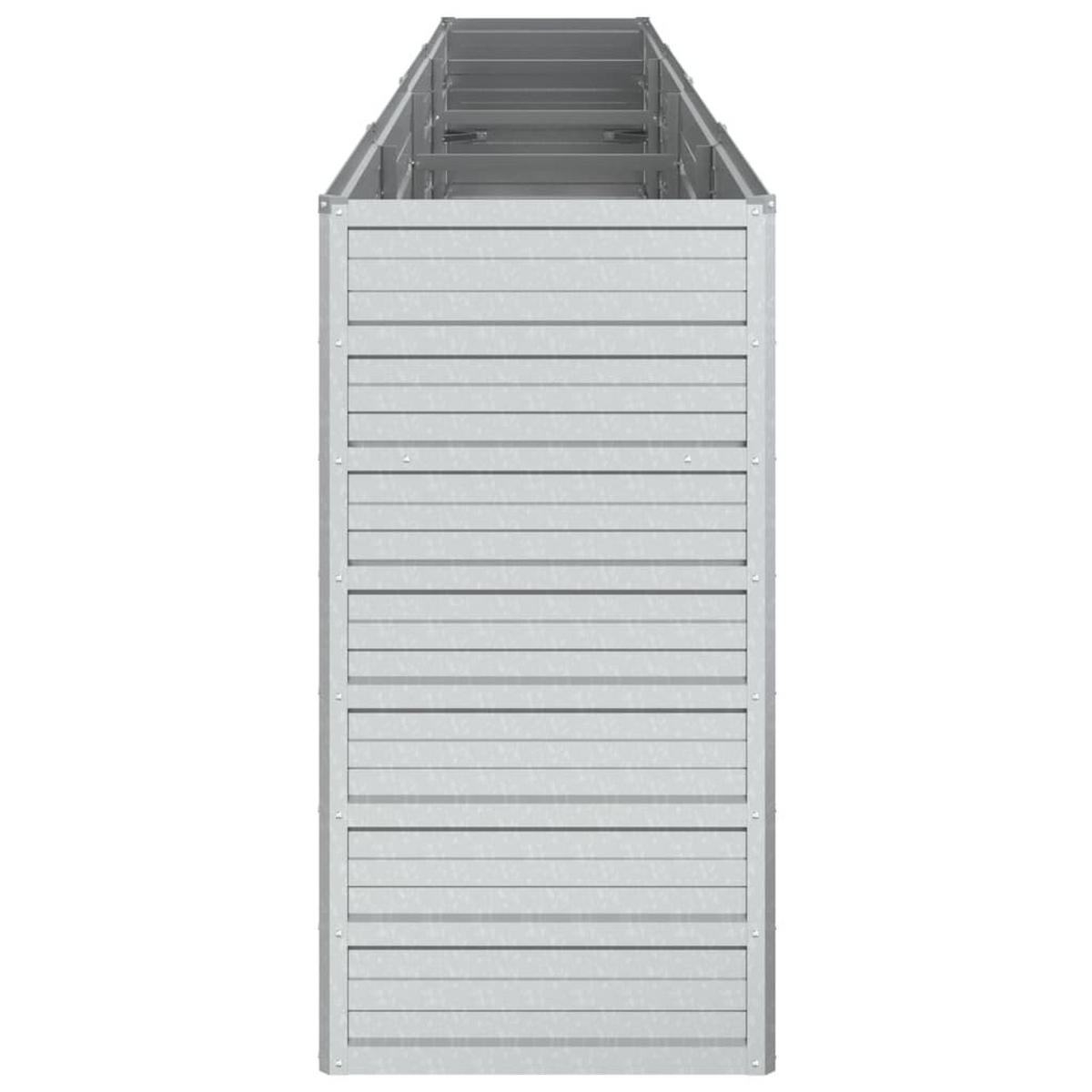 HOCHBEET für Garten OSKAR Silber 320x40x77 cm Metall - Silberfarben, Metall (320/77/40cm) - DELUKE