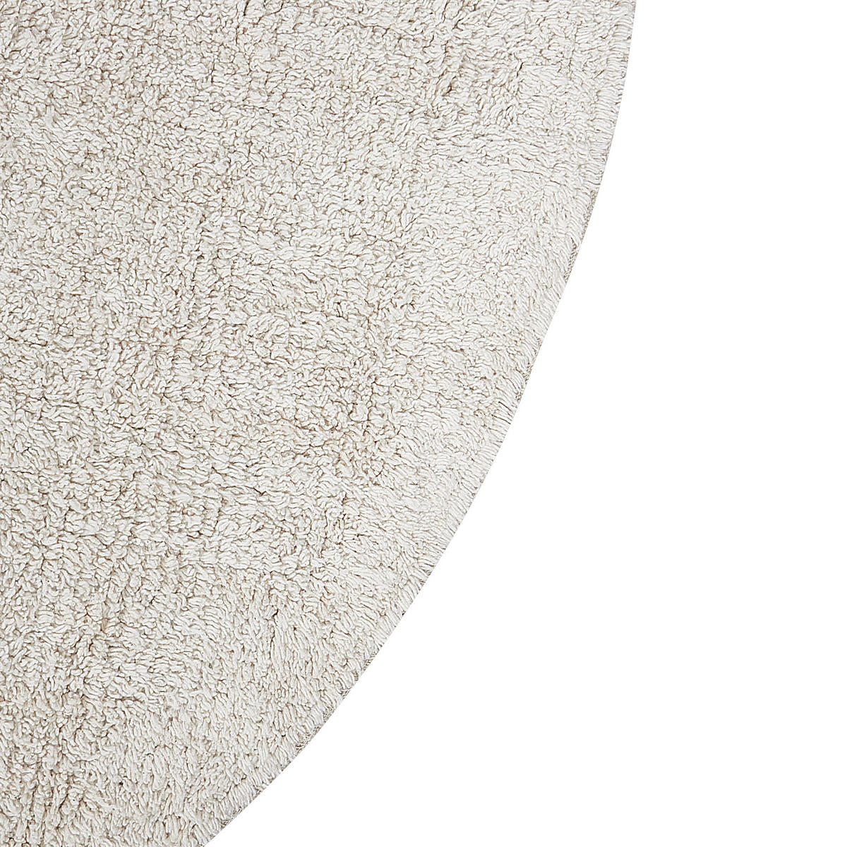 KURZFLOR-TEPPICH Beige 140 cm Heart - Beige/Schwarz, Textil (140/140cm) - Beliani