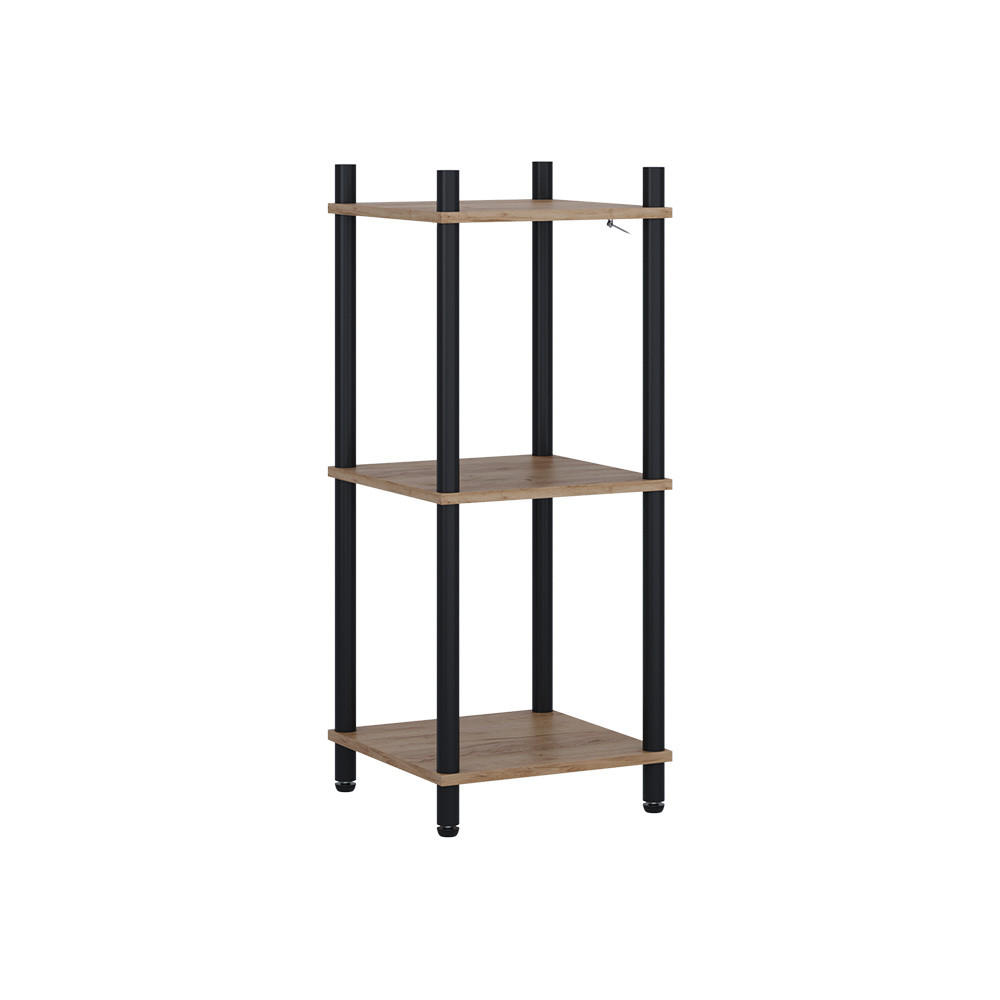 ROHOVÁ POLICE Bivio Zlatý dub power/antracit - medově dubová, kompozitní dřevo (30/72/30cm) - Vicco