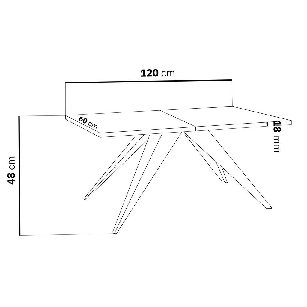 Thumbnail - WFL Group Couchtisch, Eiche Wotan, Holzwerkstoff, Rechteckig,Rechteckig, 120x48x60 cm, Wohnzimmer, Wohnzimmertische, Cou...
