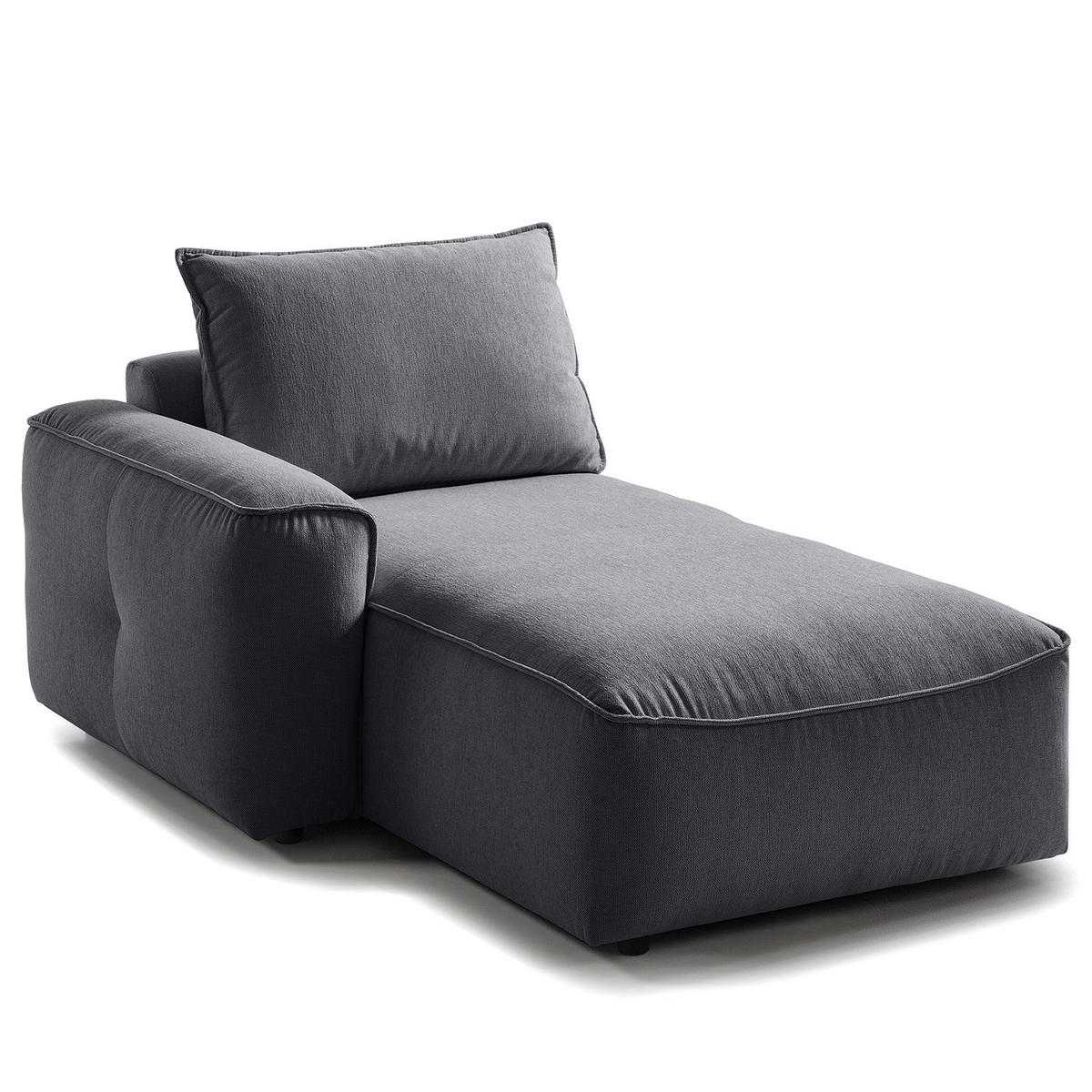 MODULLONGCHAIR - Grau, Holz/Textil (170/82/105cm) - home24