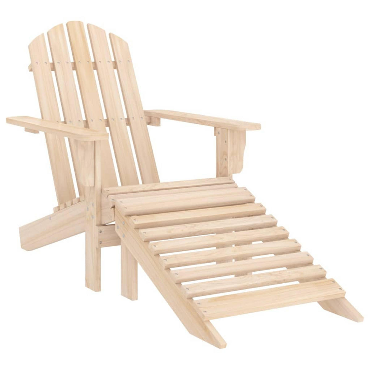 ADIRONDACK-GARTENSTUHL mit Fußteil Massivholz Tanne - Braun, Holz (70/88.5/70cm) - furnicato
