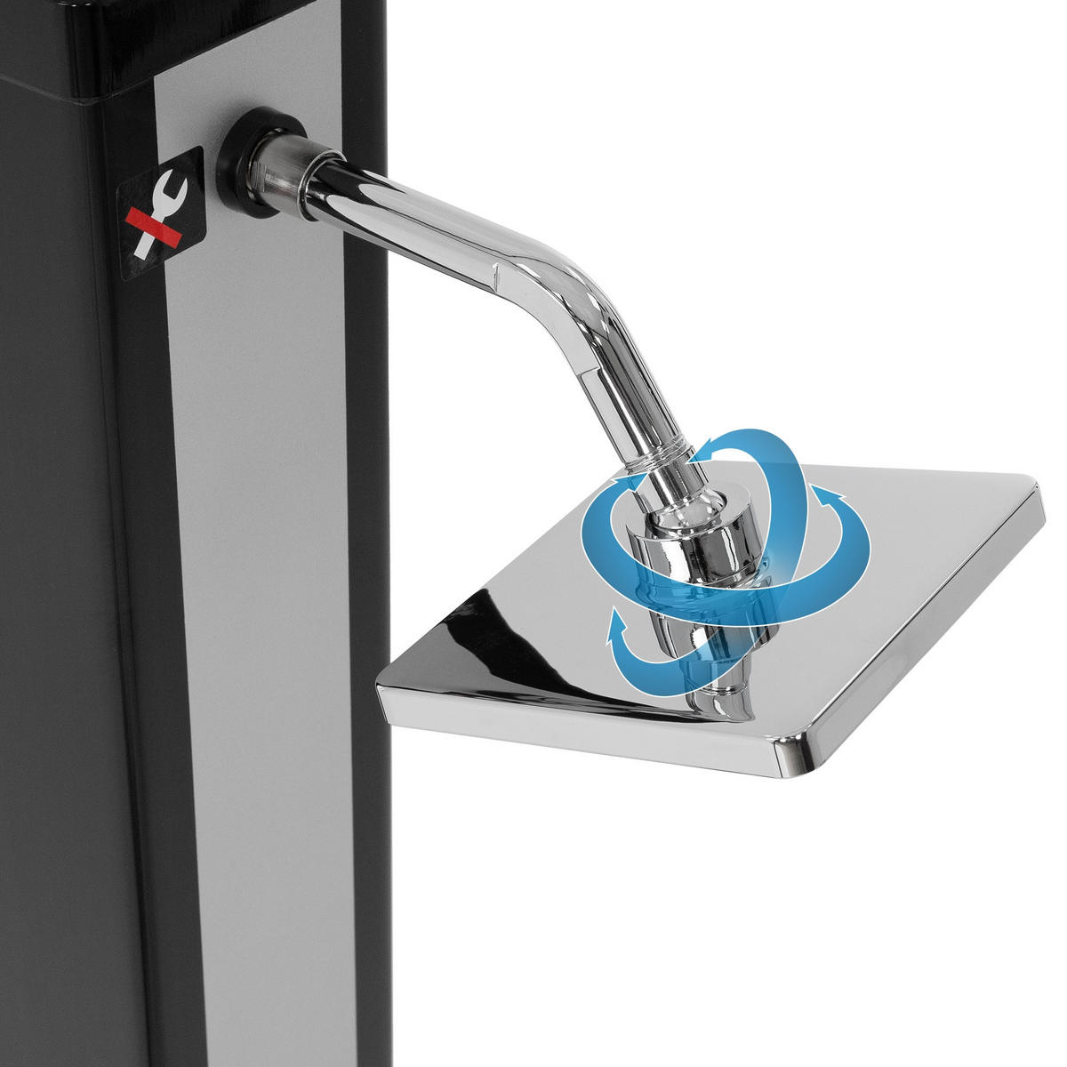 SOLARDUSCHE - Silberfarben, Kunststoff (20/217/50cm) - ML-DESIGN