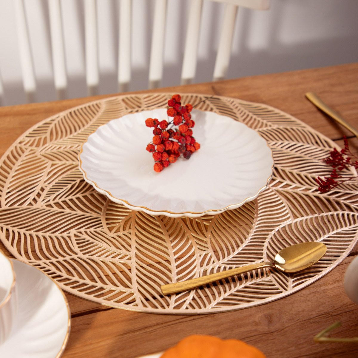 DESSERTTELLER Melida mit Goldrand 20 cm 6er-Set - Weiß, Keramik (20/20/1cm) - Homla