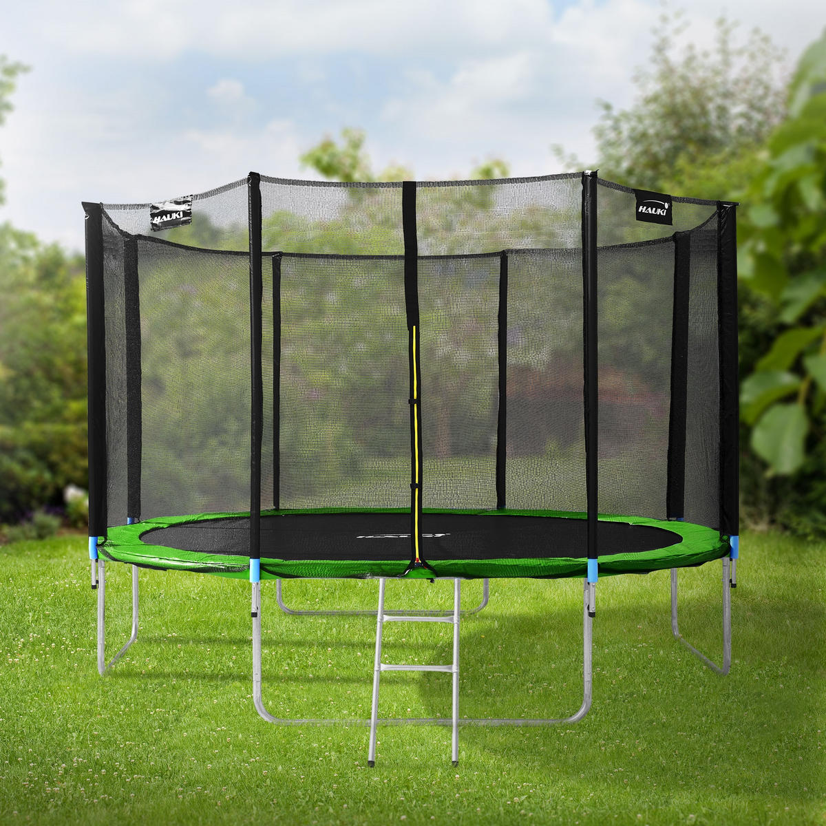 TRAMPOLIN 427 cm grün - Grün, Metall (427/260/427cm) - Hauki
