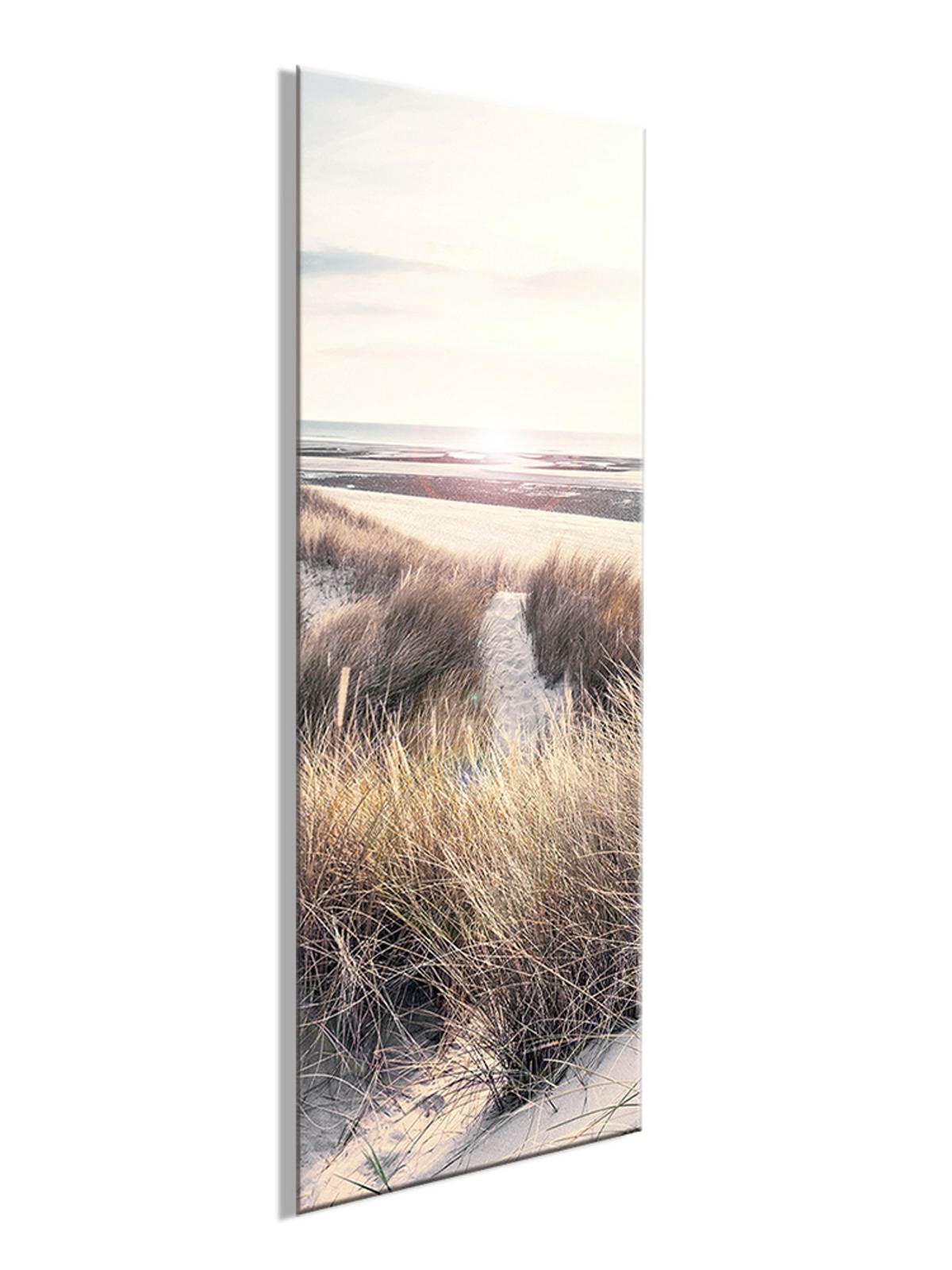 GLASBILD 30x80 cm Strand und Meer - Beige, Glas (30/80cm) - artissimo