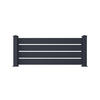 VORGARTENZAUN 3er-Set Vogel grau 1,9m H.80cm aluminium - Grau, Metall (567/80cm) - Casanoov