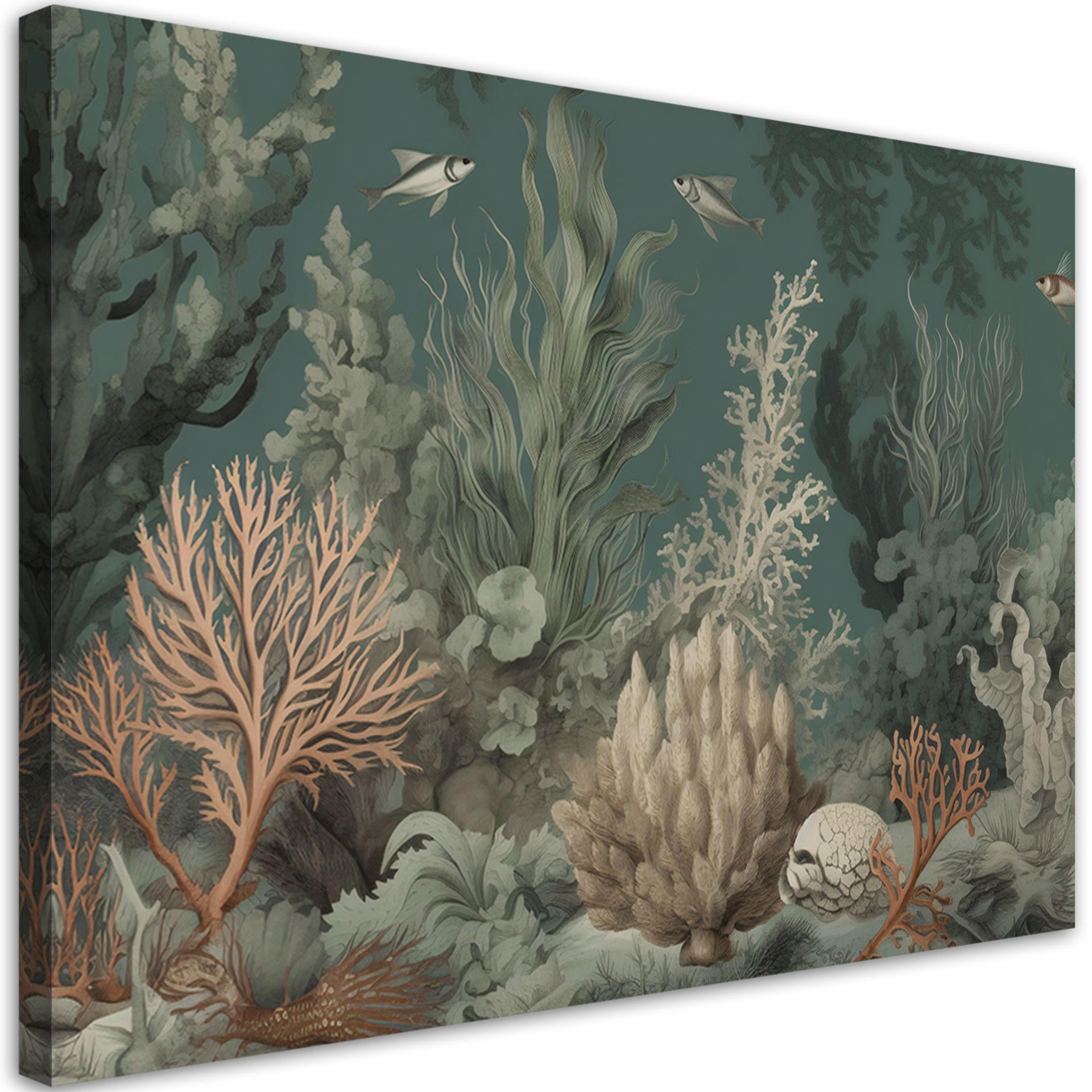 KUNSTDRUCK Grün 60/40 cm - Grün, Textil (60/40cm) - KUNSTLOFT