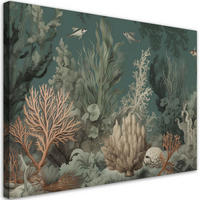 KUNSTDRUCK Grün 60/40 cm - Grün, Textil (60/40cm) - KUNSTLOFT