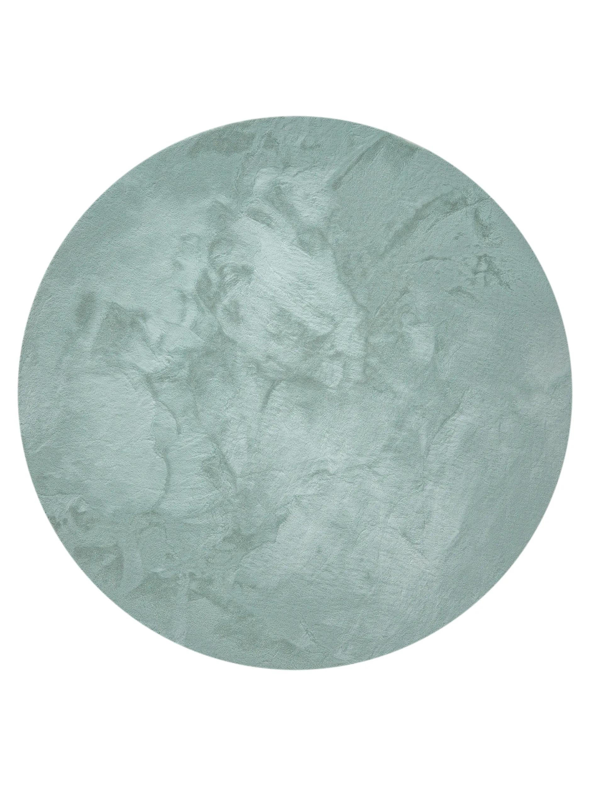KUNSTFELL-TEPPICH Dave Mint ø 80 cm rund - Mintgrün, Textil (80/80cm) - benuta Nest