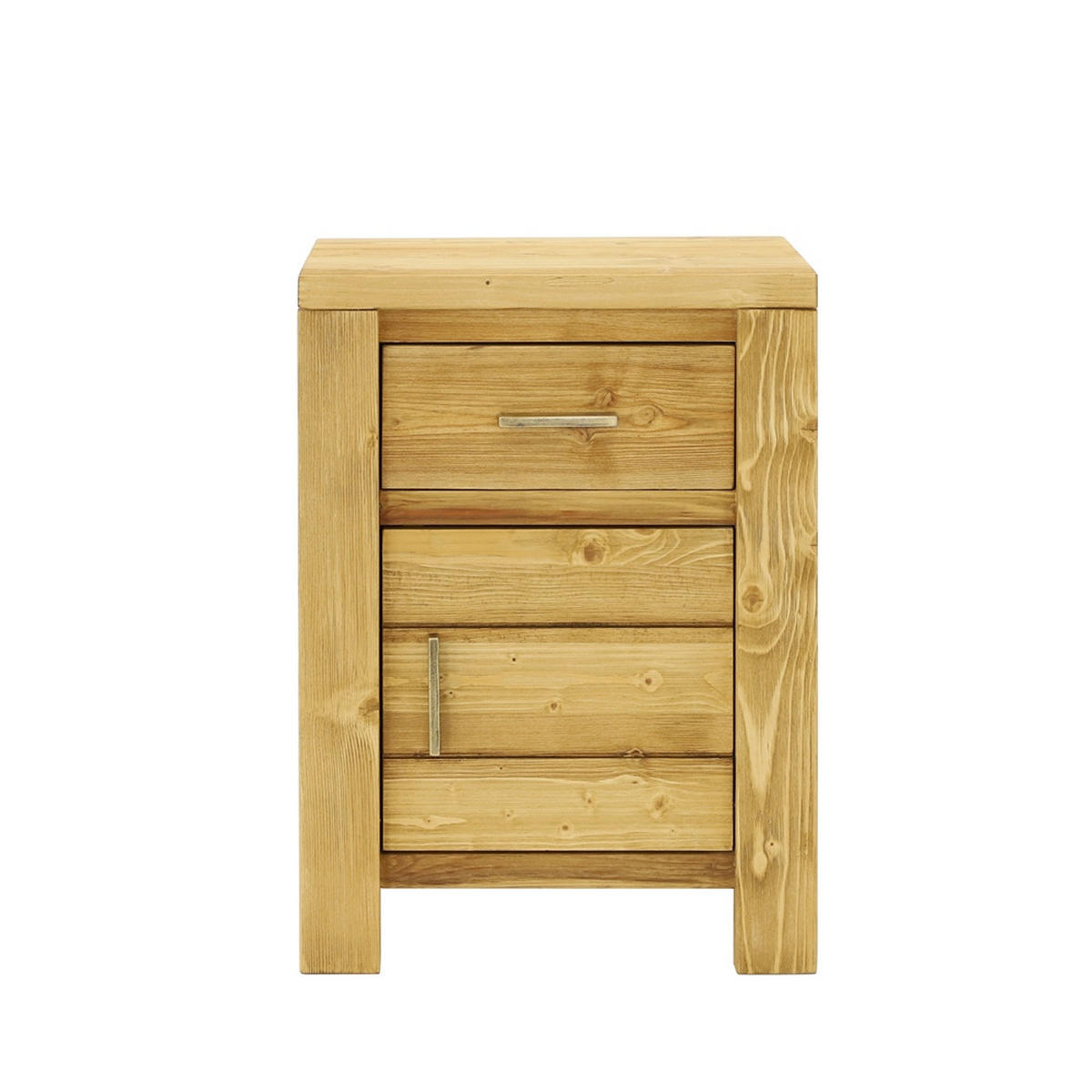 NACHTTISCH aus Massivholz MIDLAND - Honig, Holz (45/60/38cm) - Seart
