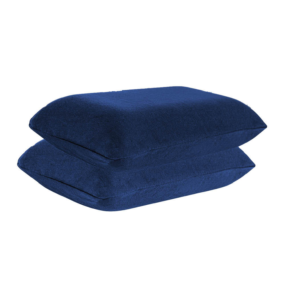 KISSENBEZUG für Reisekissen, DOPPELPACK Blau 40x25 cm - Blau, Textil (25/40cm) - casimum